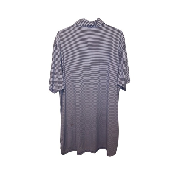 Striped Polo Shirt Draddy Sport Golf Athletic Blue White Menswear - Picture 4 of 4